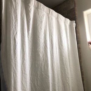 Pottery Barn White Shower Curtain